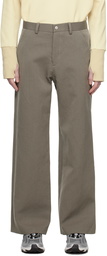 Omar Afridi Taupe Savoye Trousers