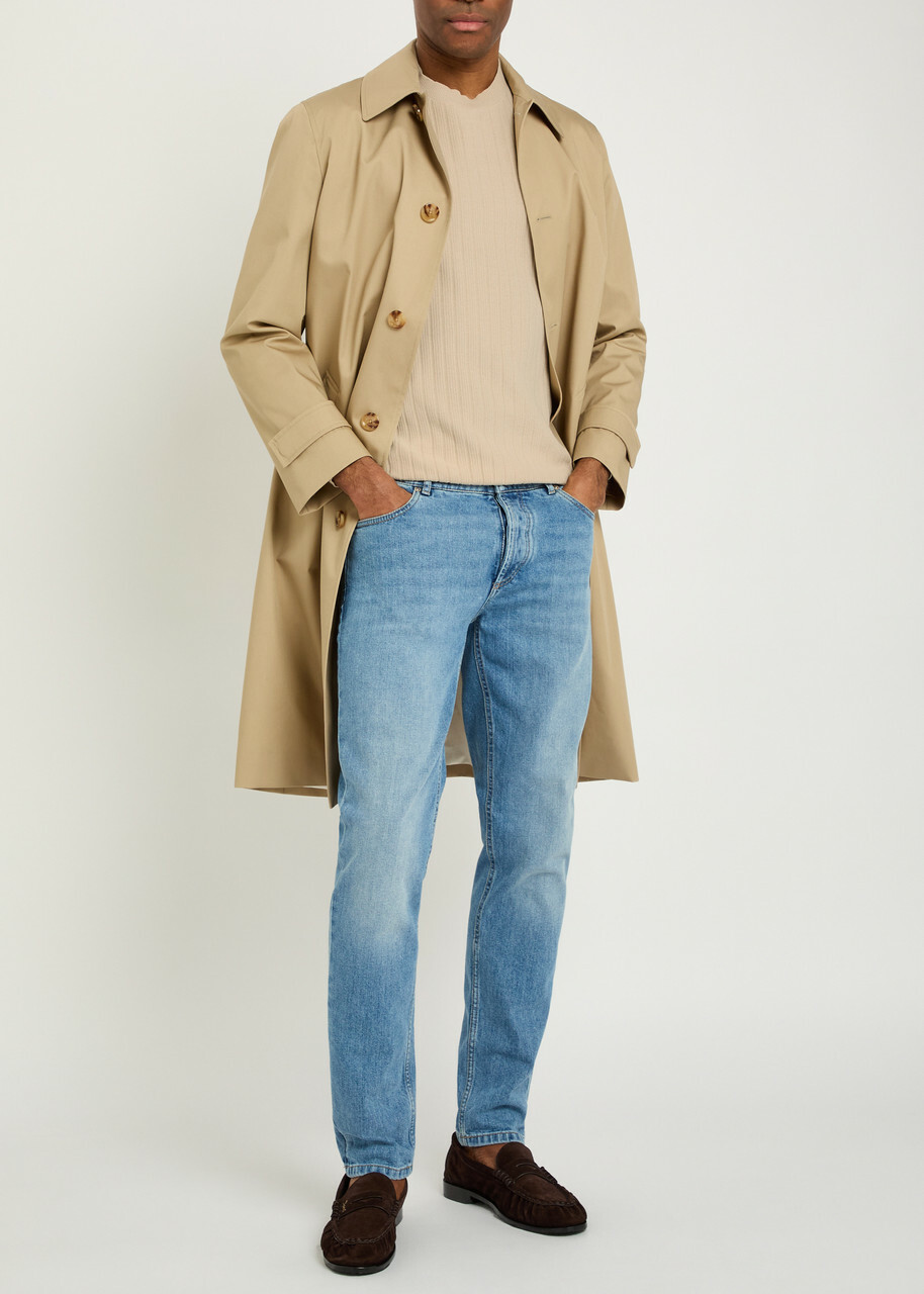 Lardini Ribbed Fine-knit Cotton Jumper Ecru