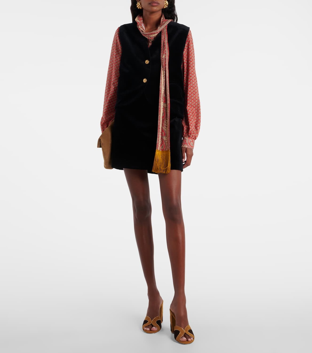 Blazé Milano Coci cotton velvet miniskirt