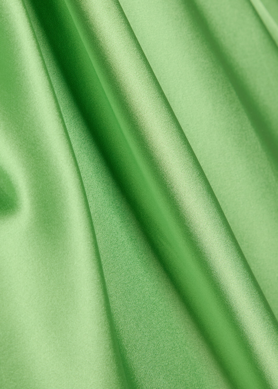 Staud Phare Draped Stretch-silk Maxi Dress Green