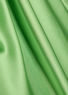 Staud Phare Draped Stretch-silk Maxi Dress Green