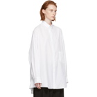 Yohji Yamamoto White Back Side Fold Shirt