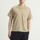 Universal Works Men's Rugby Jersey Oversized Vacation Polo in Sand