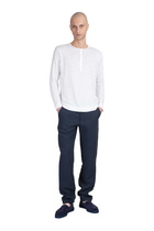 120% Lino T-shirt In White Linen
