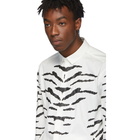 Neil Barrett Off-White and Black Tiger Print Shirt