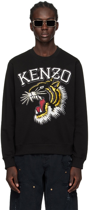 Photo: Kenzo Black Kenzo Paris Tiger Varsity Sweatshirt