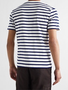 ARMOR LUX - Slim-Fit Striped Cotton-Jersey T-Shirt - White