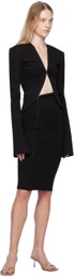Jade Cropper Black Hook-Eye Cardigan