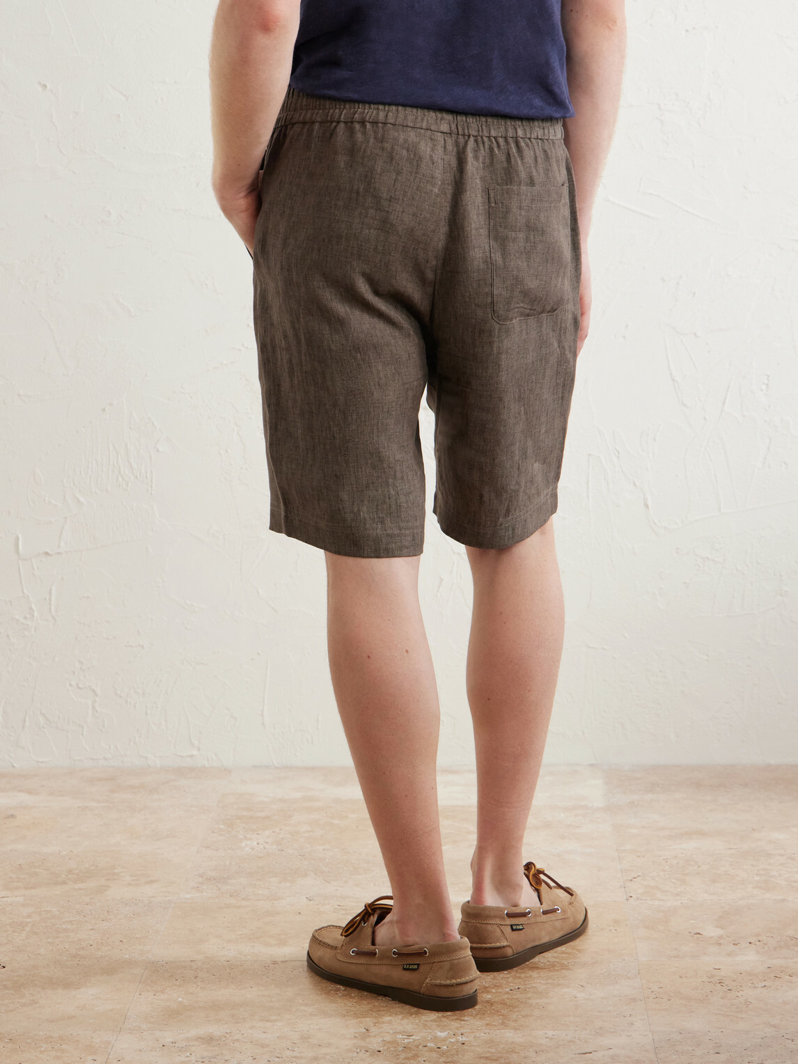 Sunspel - Straight-Leg Linen Shorts - Brown