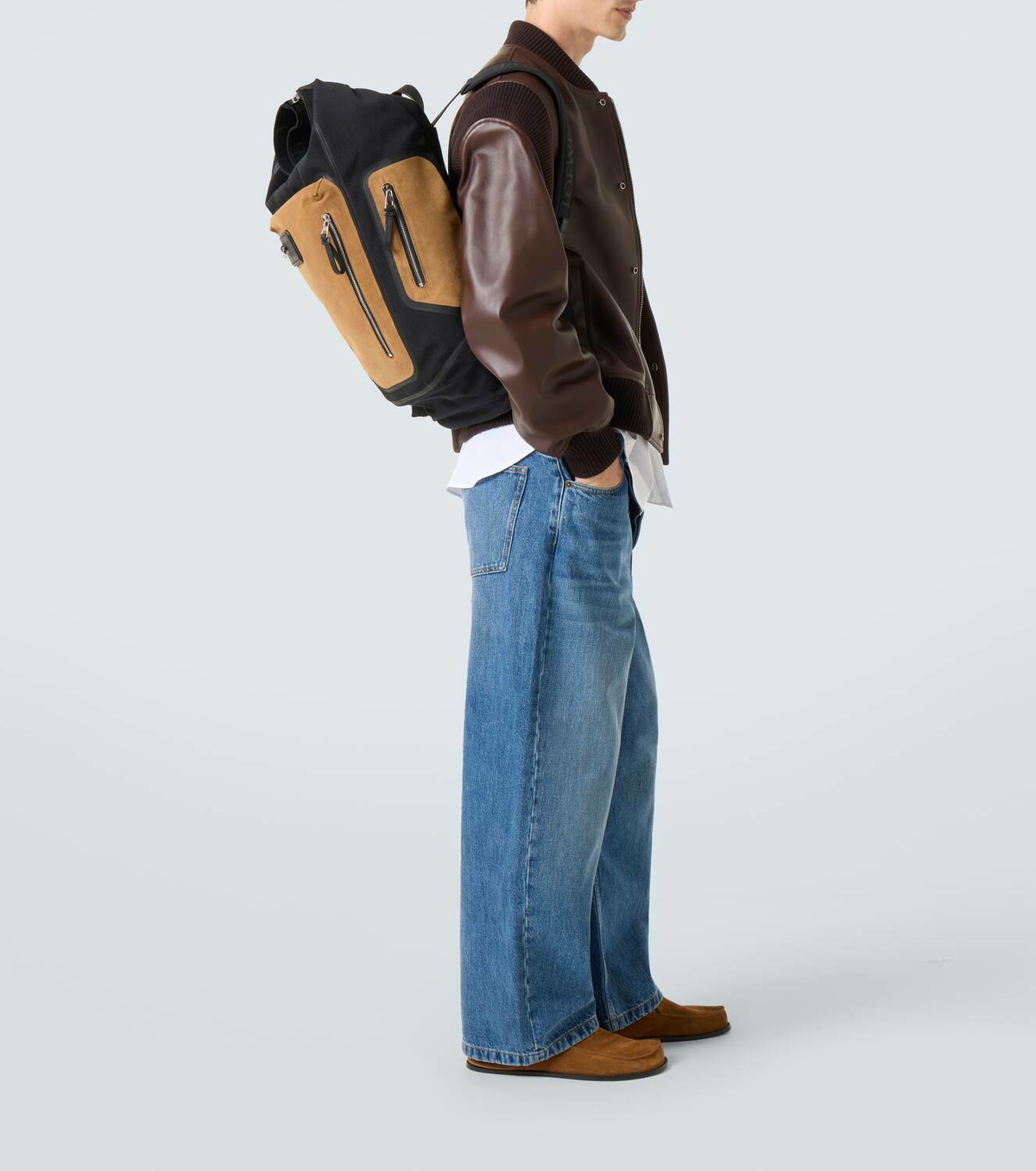 Loewe Flex canvas and suede backpack