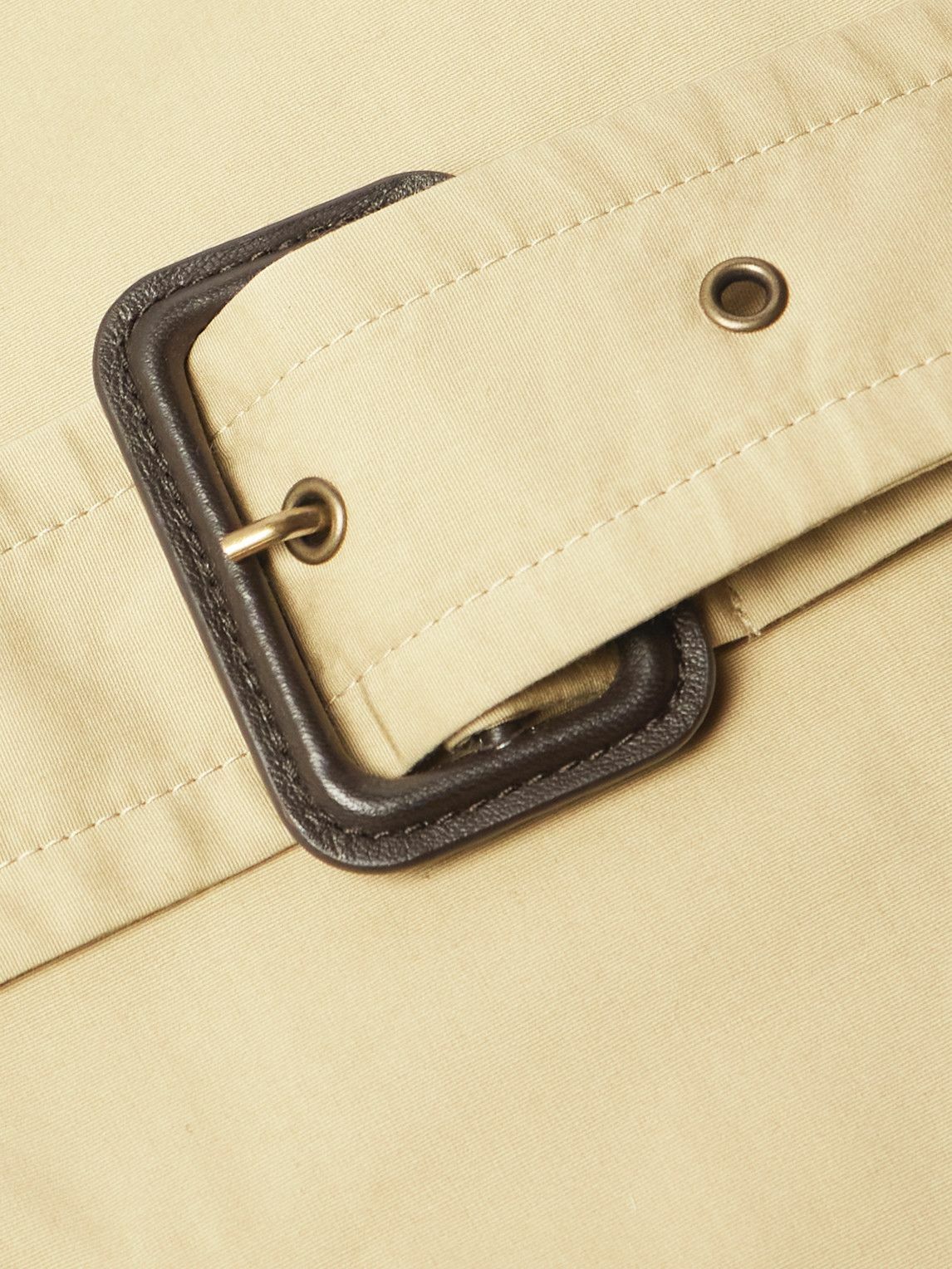 TOM FORD - Double-Breasted Cotton and Silk-Blend Trench Coat - Neutrals