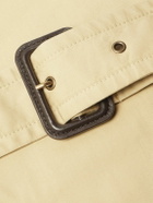TOM FORD - Double-Breasted Cotton and Silk-Blend Trench Coat - Neutrals