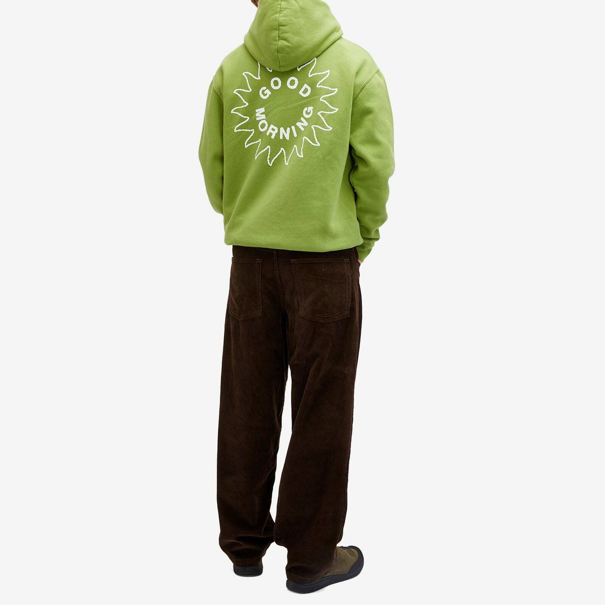 Good Morning Tapes Men's Sun Logo Hoodie in Leaf