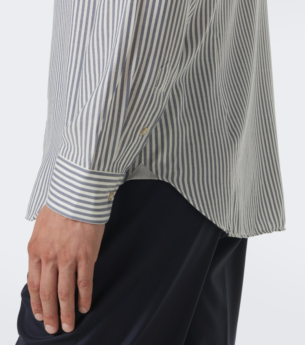 Eleventy Striped twill shirt