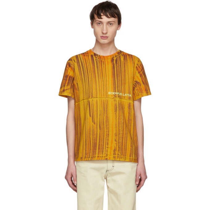 Photo: Eckhaus Latta Orange Dyed Lapped T-Shirt