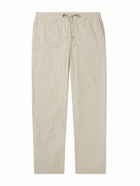 Frescobol Carioca - Mendes Straight-Leg Stretch Linen-Blend Drawstring Trousers - Neutrals