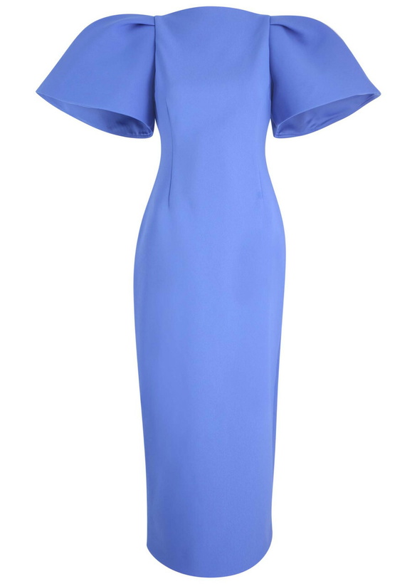 Photo: Solace London Lora Crepe Midi Dress Blue