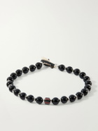 Mikia - Sterling Silver and Onyx Beaded Bracelet - Black