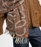 Loewe Anagram alpaca and wool-blend scarf