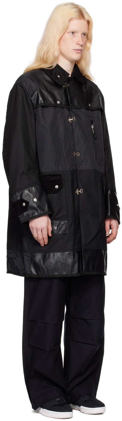 Junya Watanabe Black Paneled Coat