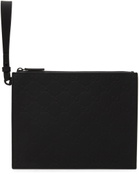 Gucci Black GG Rubber Effect Pouch