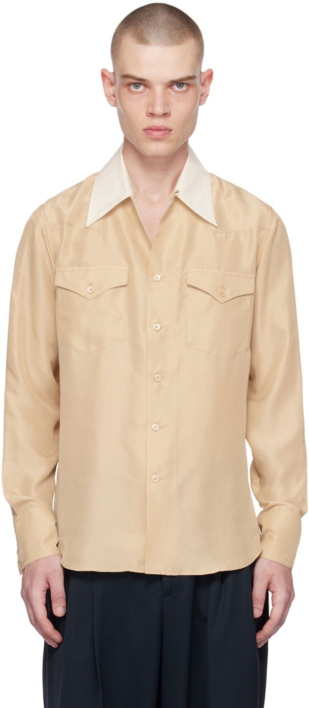Maiden Name Beige Kaitlin Shirt