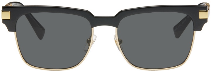 Photo: Versace Black & Gold Greca Sunglasses