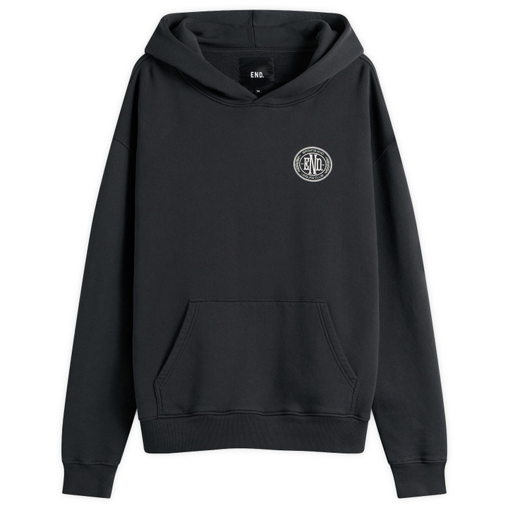Photo: END. Leisure Pullover Hoodie in Cinder Black