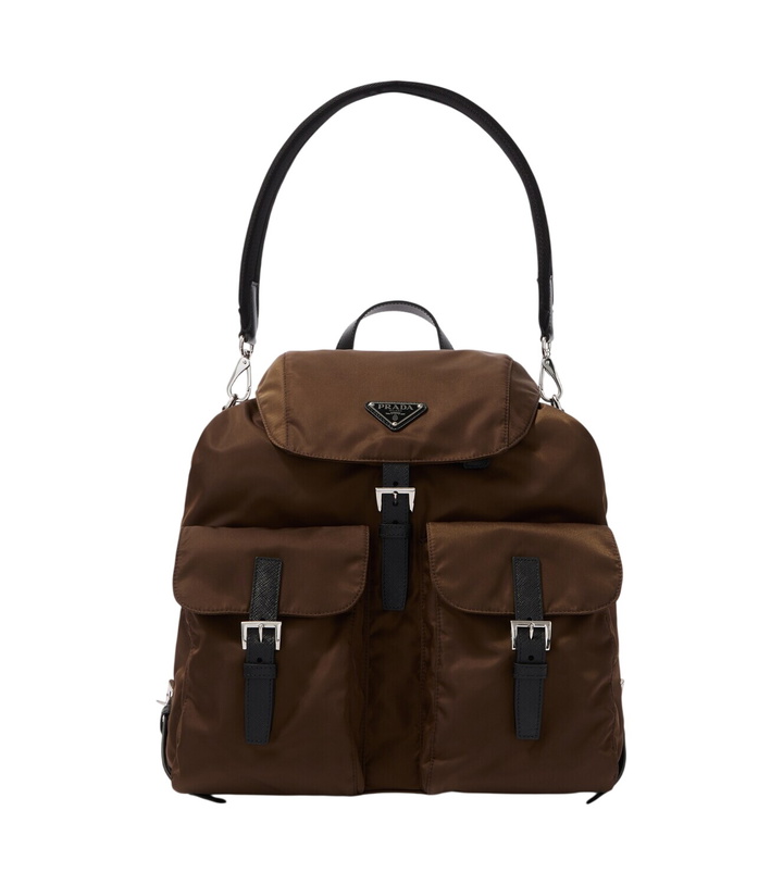 Photo: Prada Re-Nylon leather-trimmed backpack