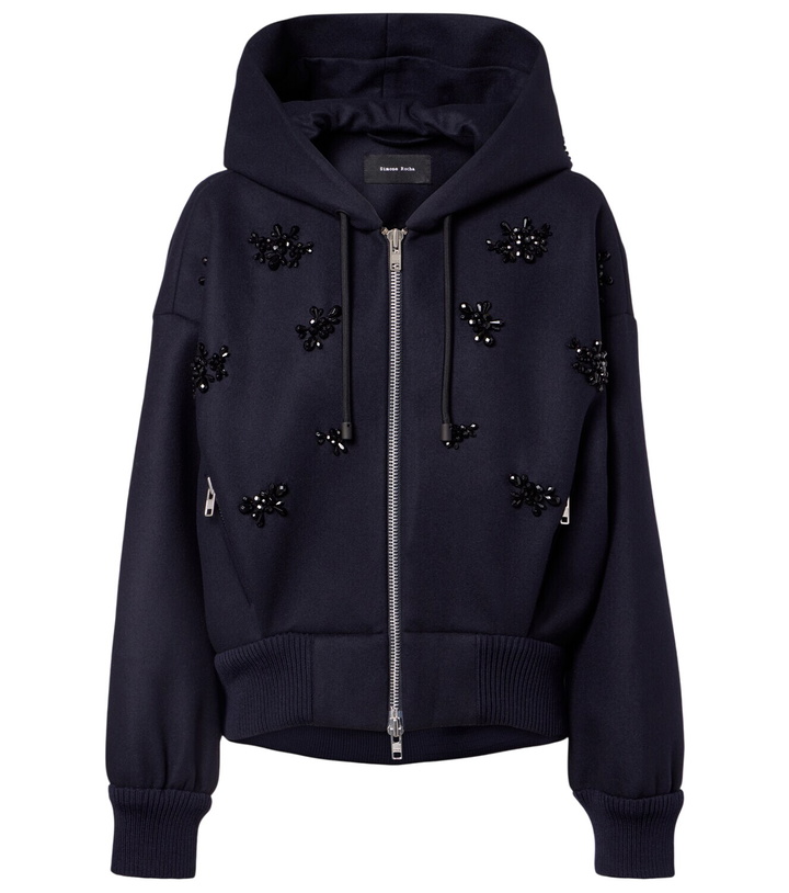 Photo: Simone Rocha Turbo embellished wool-blend hoodie