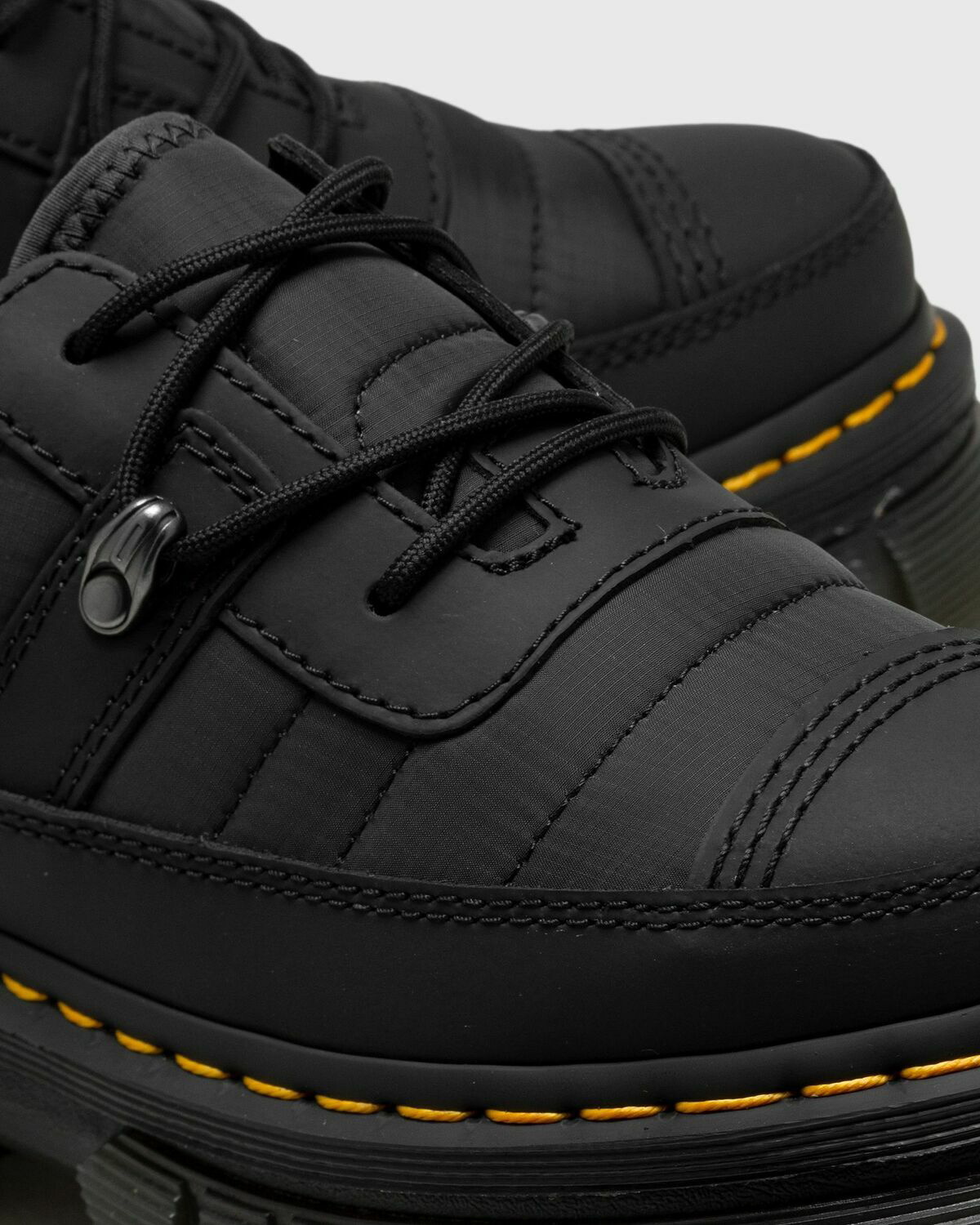 Dr.Martens Audrick 3i Shoe Qltd Black Rubberised Leather+Warm Quilted Black  - Womens - Boots