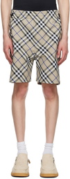 Burberry Beige Check Shorts