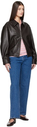 Dunst Brown Lambskin Leather Jacket