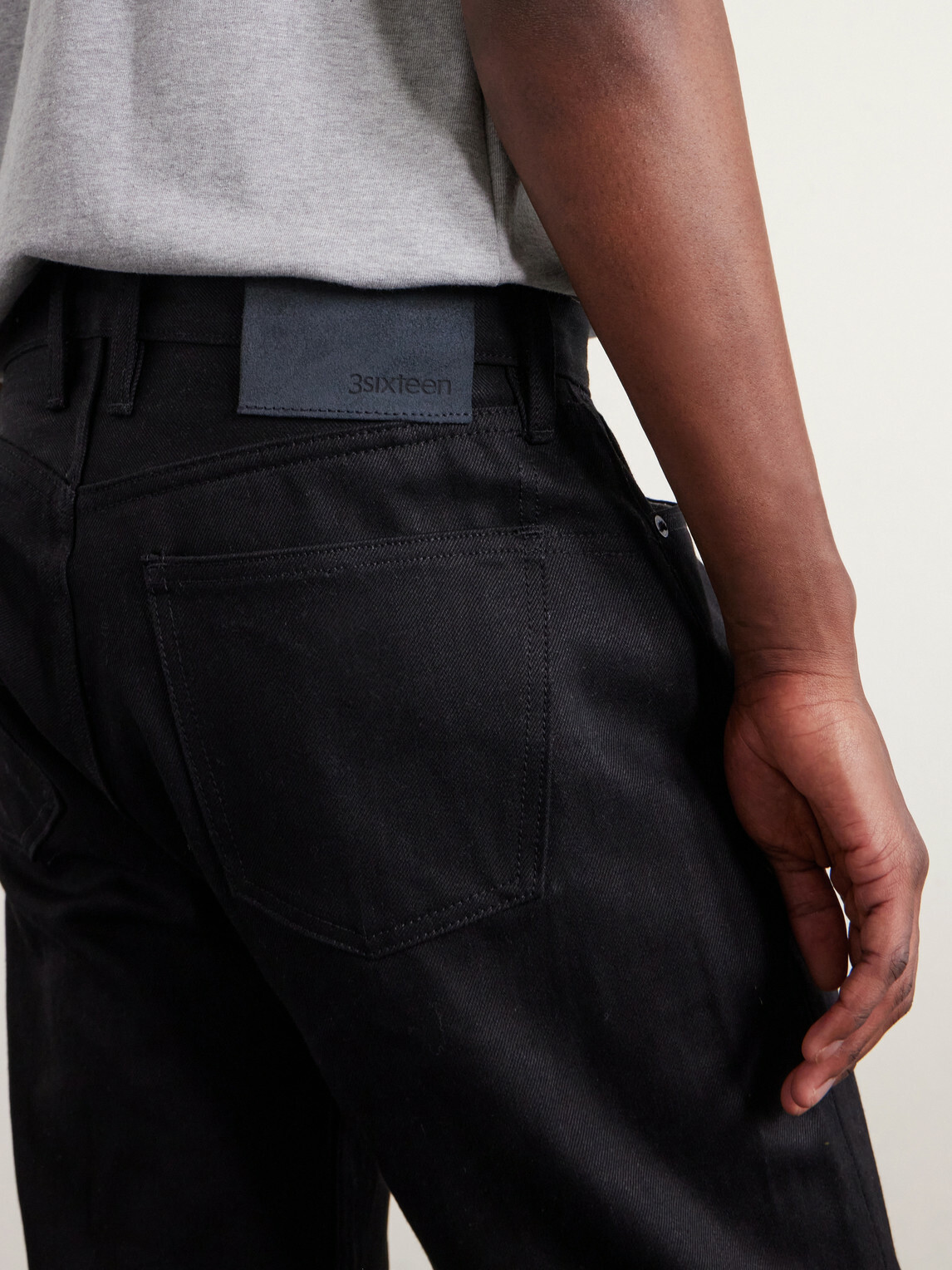 3sixteen - CS-220x Classic Straight-Leg Selvedge Jeans - Black