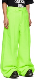 VETEMENTS Yellow Pinched Seam Trousers