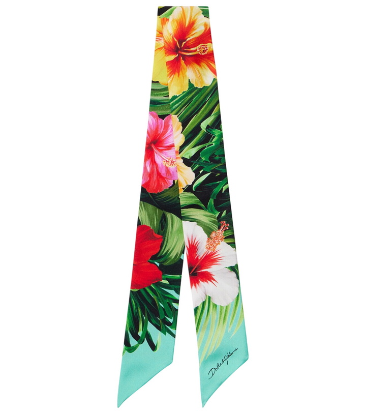 Photo: Dolce&Gabbana Floral silk twill scarf