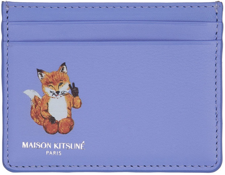 Photo: Maison Kitsuné Purple All-Right Card Holder