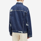 Acne Studios Men's Robert Distressed Denim Jacket in Mowgli