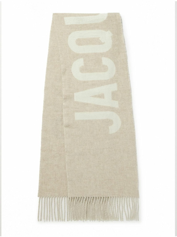 Photo: Jacquemus - Fringed Logo-Jacquard Virgin Wool Scarf