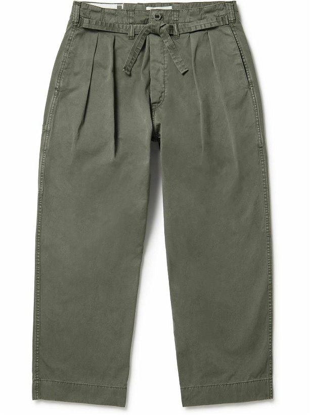 Photo: Applied Art Forms - DM1-3 Straight-Leg Cotton-Twill Trousers - Gray