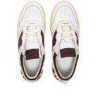 Rhude Men's Rhecess Low Sneakers in White/Maroon