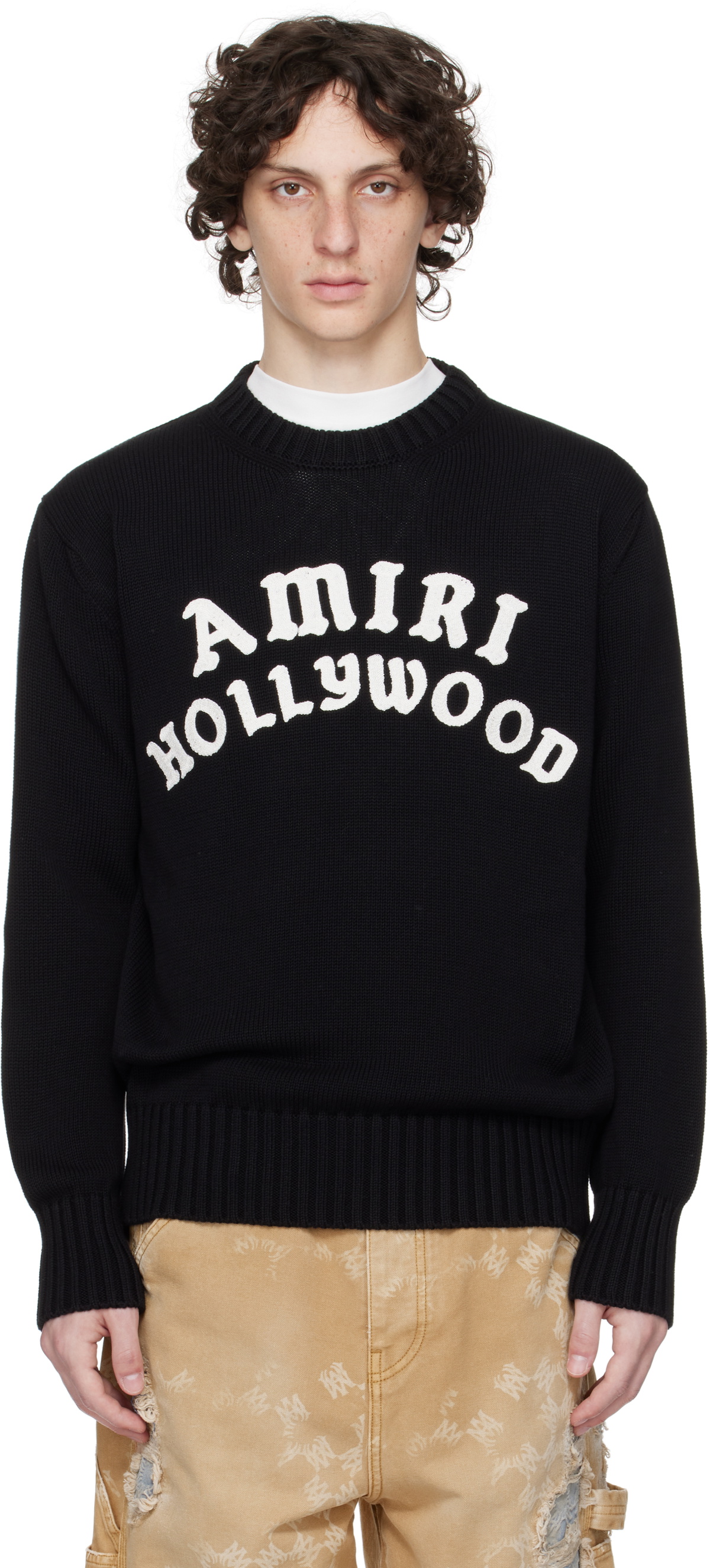 AMIRI Black 'Amiri Hollywood' Crew Sweater