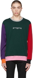 mastermind WORLD Green Multi Colored Sweatshirt
