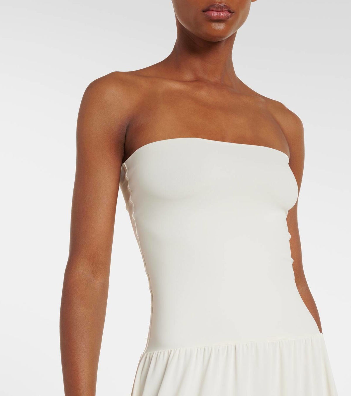Eres Oda strapless crêpe jersey maxi dress