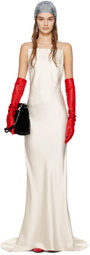 Maison Margiela Off-White Paneled Maxi Dress