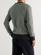 Officine Generale - Marco Striped Knitted Sweater - Brown