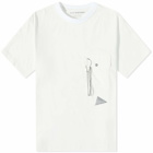 And Wander Men's Pocket T-Shirt in Off White
