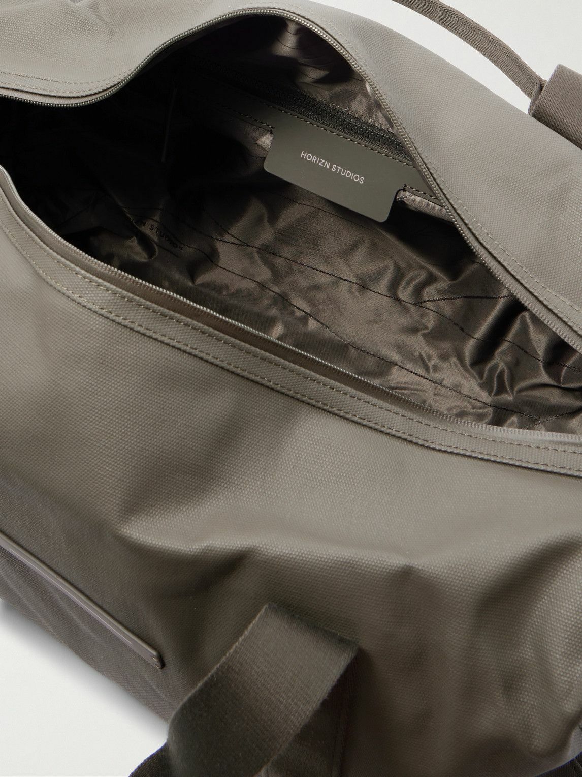 HORIZN STUDIOS - SoFo L Leather and Grosgrain-Trimmed Canvas Weekend Bag