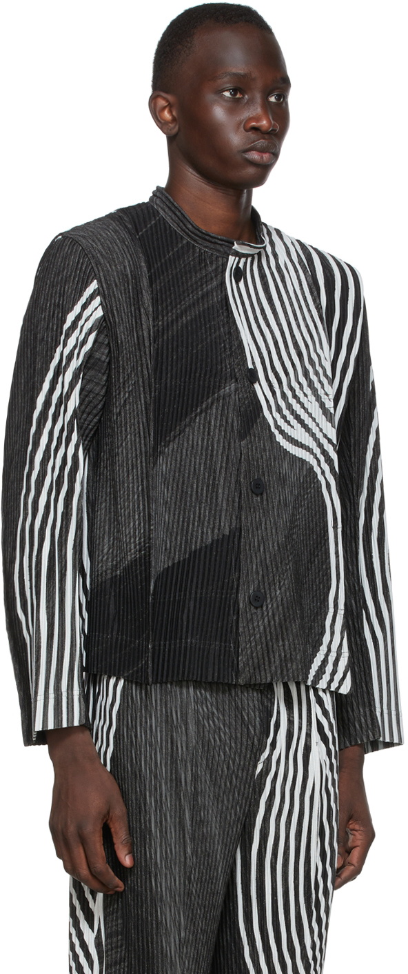 Homme Plissé Issey Miyake Black Body Movement Jacket Homme Plisse 