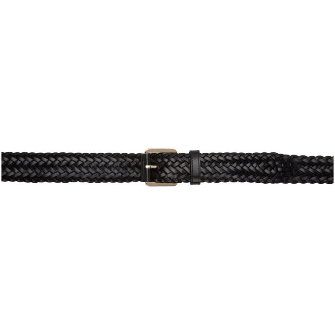 Photo: Brioni Black Woven Leather Belt